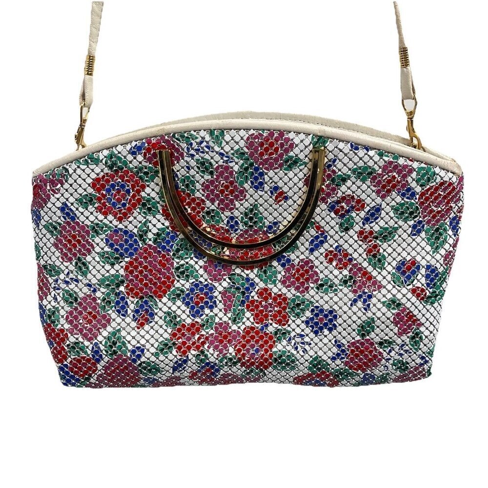 Vtg Floral Chain Meal Bag Retro Coquette Romantic Statement Piece